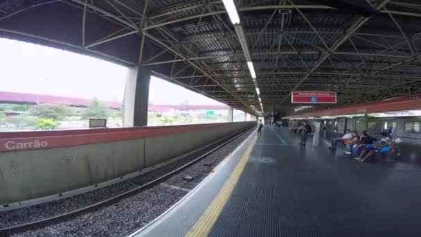 Metro trains arriving — Stock Video