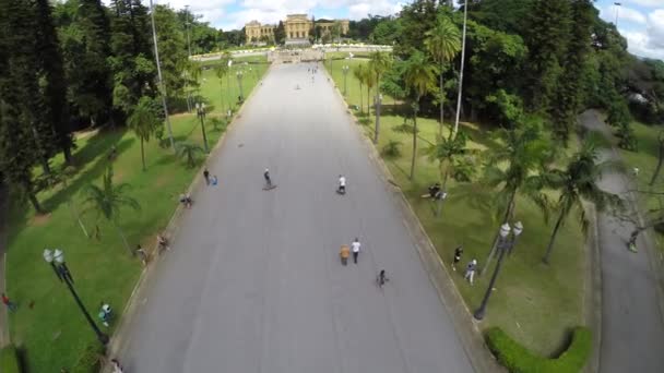 Vista aérea del Museo Ipiranga — Vídeos de Stock
