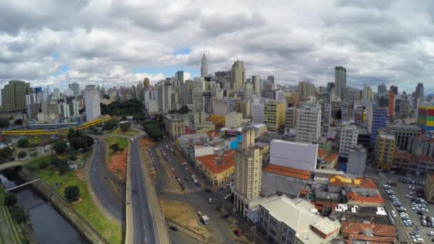 Vista desde el ascensor Lacerda en Pelourinho — Vídeo de stock