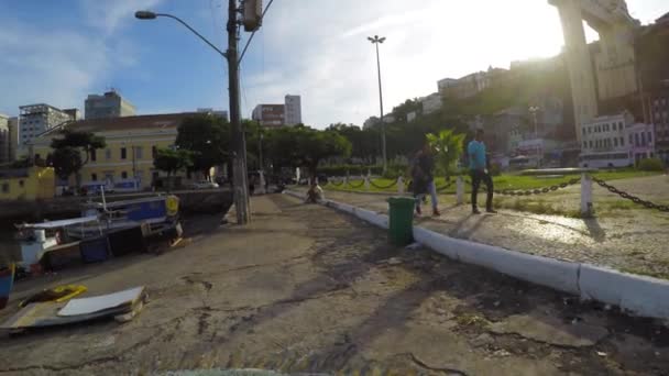 Harbour view of Salvador, Bahia — Stock Video