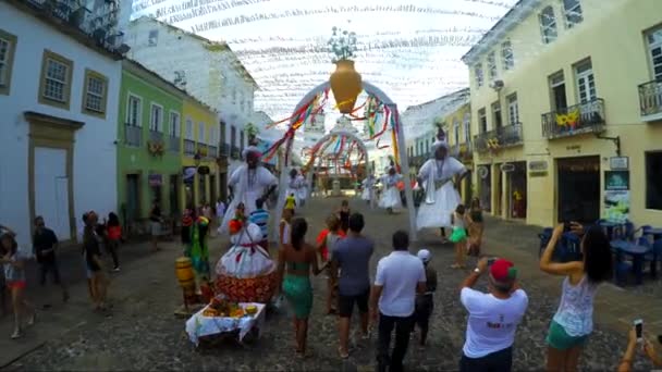 Bahia Carnaval için Baianas Özel Dekorasyon — Stok video