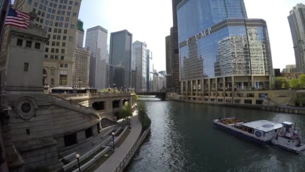 Prachtig uitzicht op de Chicago — Stockvideo