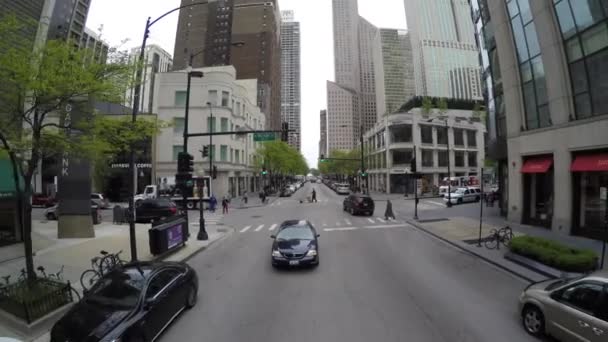 Körning på Chicago Streets — Stockvideo