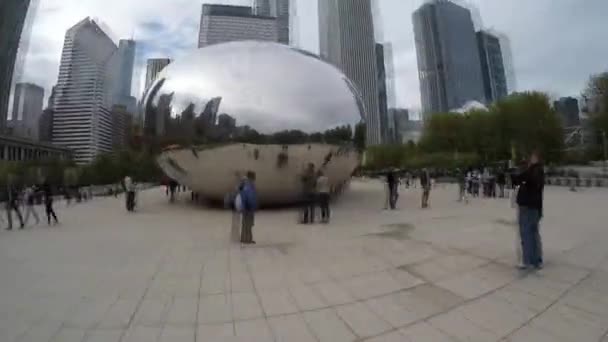 Ünlü Chicago Cloud Gate — Stok video