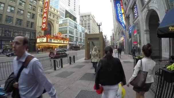 Los peatones cruzan la avenida Michigan — Vídeo de stock