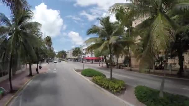 Driving on the famous Ocean Drive — Stock Video