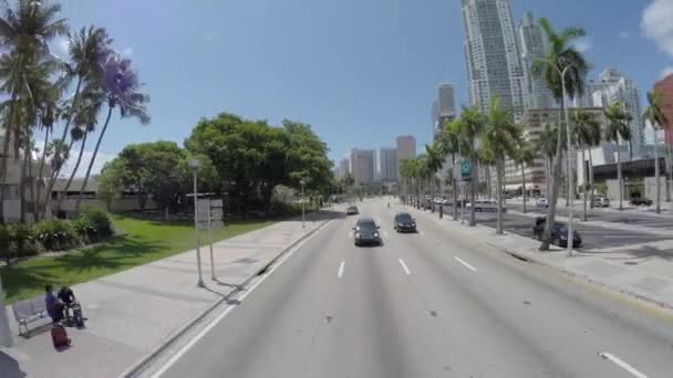 Ünlü Ocean Drive üzerinde sürüş — Stok video