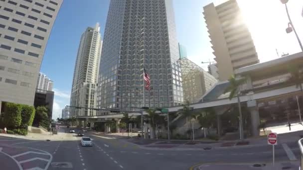 Downtown Miami sürüş — Stok video