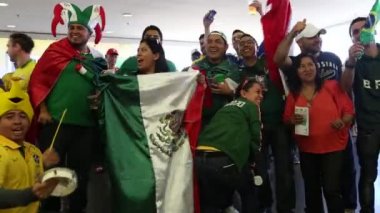 Brezilya Dünya Kupası taraftarları kutlamak