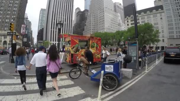 Tourists cross the fifth Avenue — Stock Video