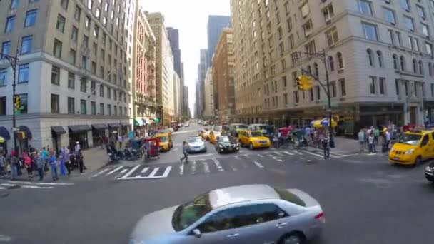 Rijden rond Central Park — Stockvideo