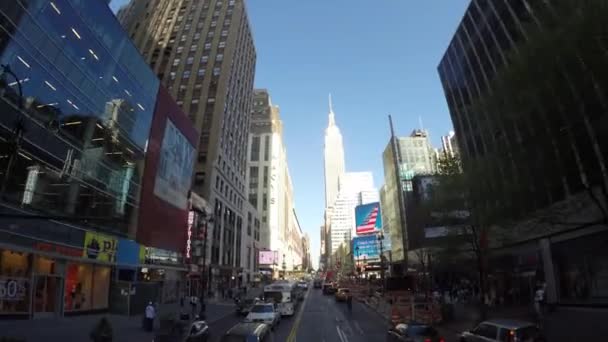 Trafik i new york — Stockvideo