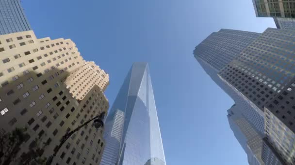 Dolní Manhattan s WTC — Stock video