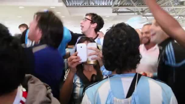 阿根廷球迷唱前马赫 — 图库视频影像