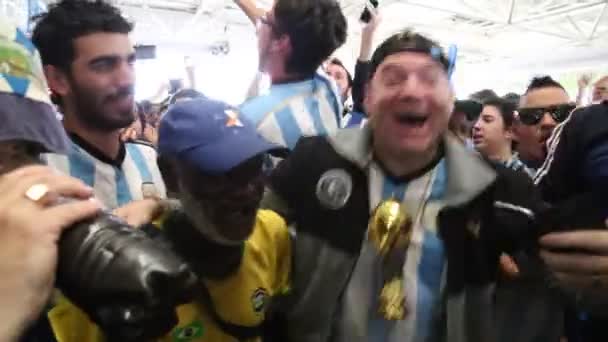 Fans Celebrate the Brazil World Cup — Stock Video