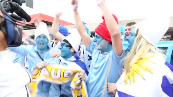 Uruguay szurkolók party — Stock videók