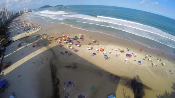 Slavná pláž v brazilském pobřeží — Stock video