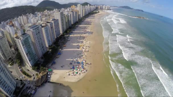 Διάσημη παραλία της Βραζιλίας ακτές — Αρχείο Βίντεο