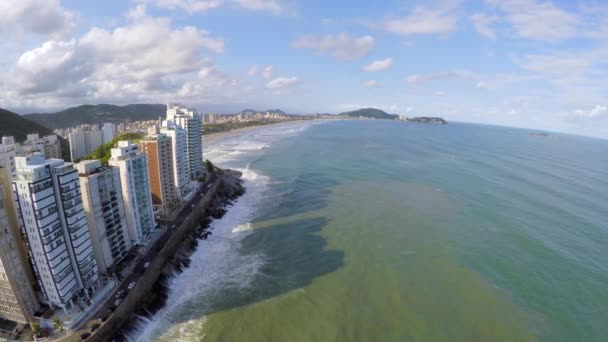 Famous Beach in Brazilian Coastline — Stock Video