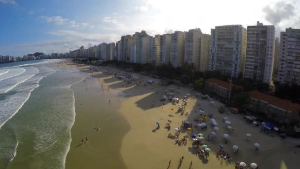 Famous Beach in Brazilian Coastline — Stock Video