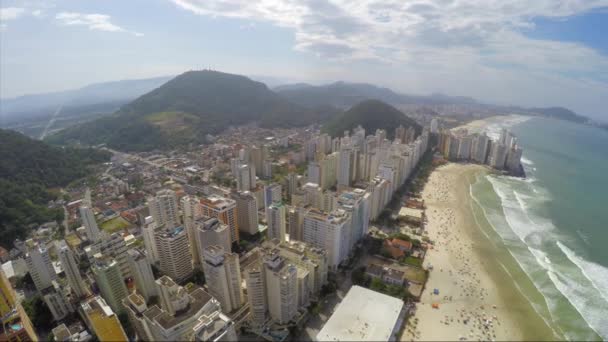 著名的海滩，在巴西海岸线 — 图库视频影像