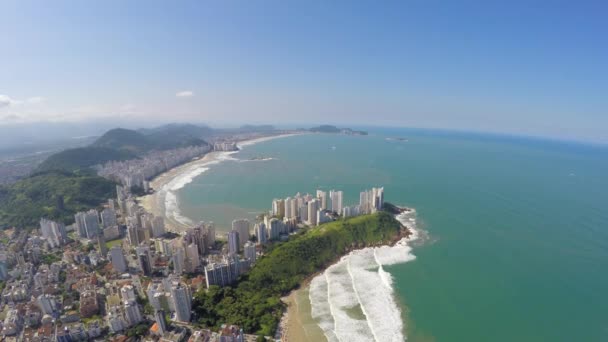 著名的海滩，在巴西海岸线 — 图库视频影像