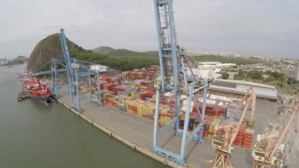 Port of Vitoria in Espirito Santo — Stock Video