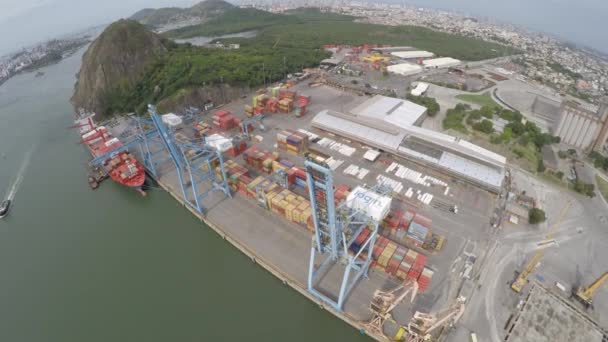 Port of Vitoria in Espirito Santo — Stock Video