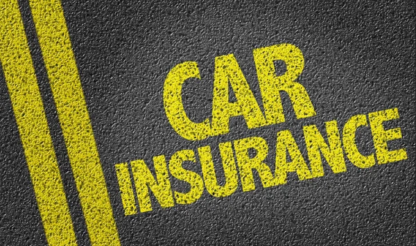 Car Insurance written on the road — Stock Photo, Image