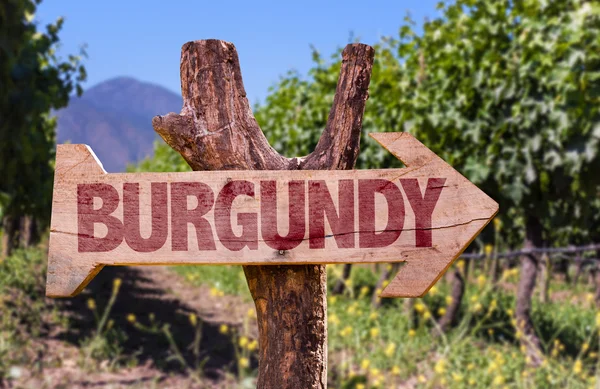 Burgundy wooden sign — Stock Photo, Image