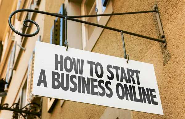 How to Start a Business Online sign — Stock Photo, Image