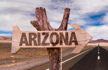 Arizona ahşap işareti