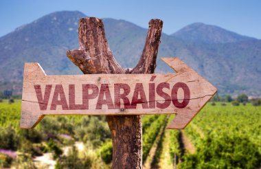 Valparaiso ahşap işareti