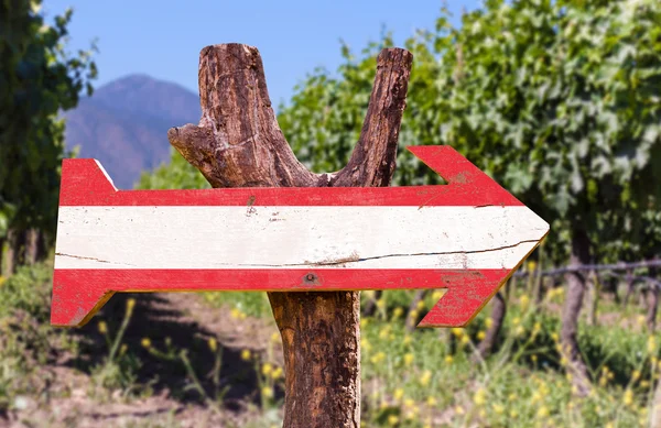 Austria Bandiera segno di legno — Foto Stock