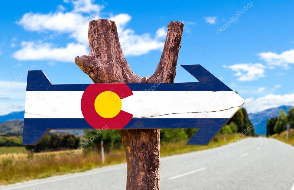 Colorado Flag wooden sign