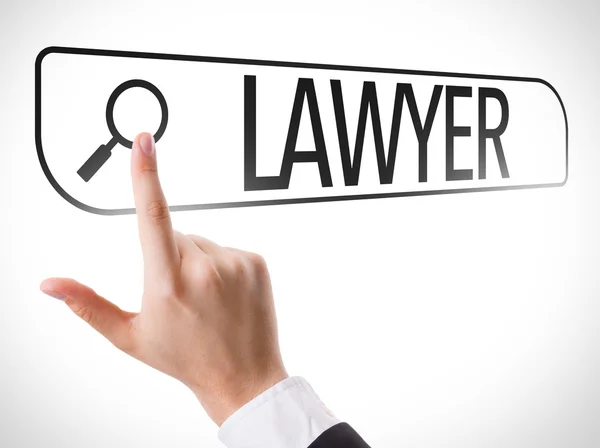Lawyer written in search bar — Stock Photo, Image