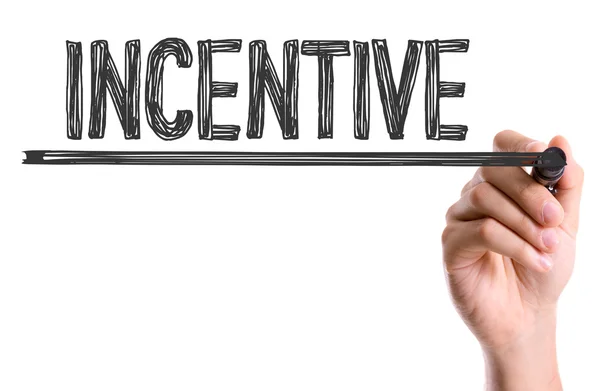 Hand writing the word Incentive — Stock Photo, Image