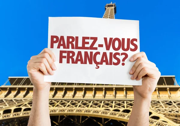 Parlez-vous français carte — Photo