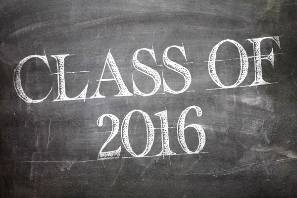 Class of 2016 on a chalkboard — Stock Photo, Image