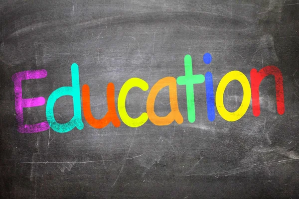 Education written on a chalkboard — Stock Photo, Image