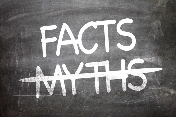 Facts Myths written — Stock Photo, Image