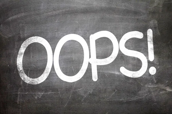 OOPS written on a chalkboard — Stock Photo, Image