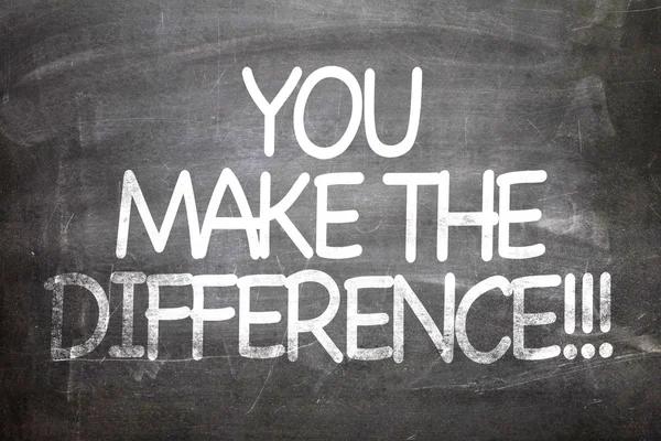 You Make the Difference on a chalkboard — Stock Photo, Image