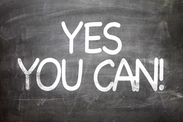 Yes You Can on a chalkboard — Stock Photo, Image