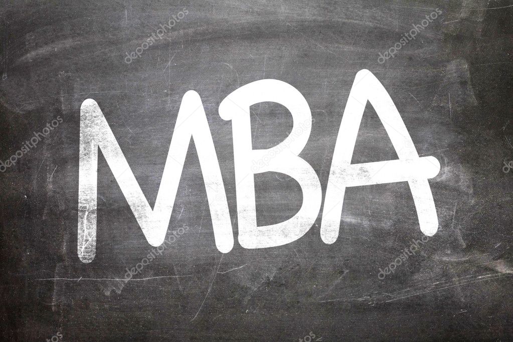 MBA written on a chalkboard