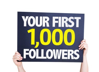 İlk 1.000 takipçileri kartınızı