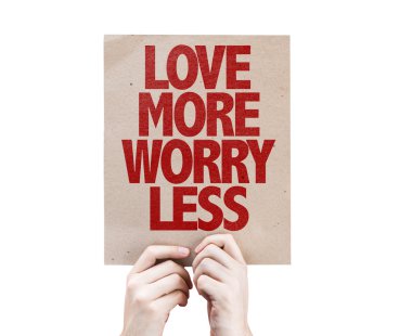 Aşk daha az endişe karton