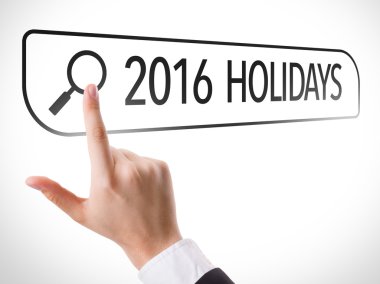 2016 Holidays written in search bar clipart
