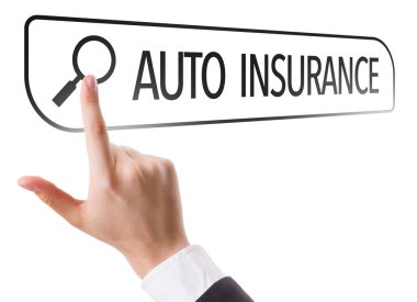 Auto Insurance written in search bar clipart