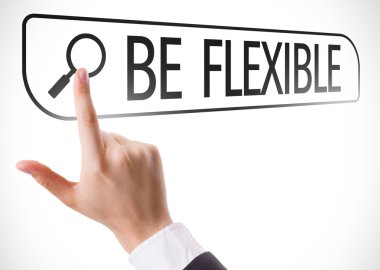 Be Flexible written in search bar clipart